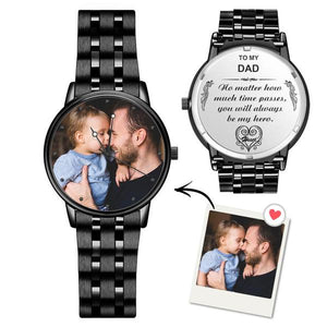 To My Dad Watch Custom Photo Watch Personalized Mens Photo Watch Gifts For Dad