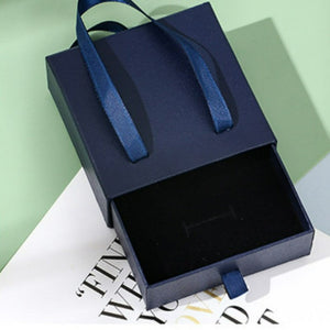Portable Jewelry Case Drawer Jewelry Blue Box Storage Boxes Gift for Men