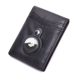 Airtag Men's Wallet Vintage Card Holder Leather Money Clip - CustomPhotoWallet