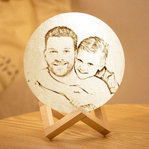 Gifts For Dad 3D Moon Lamp Personalised Photo Moon Lamp