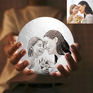 Personalised Moon Lamp UK Customized 3D Printing Remote Control 16 Colors Gifts For Mother