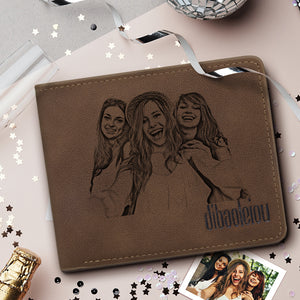 Custom Photo Wallet With Text Gifts For Friends