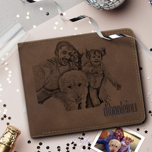 Custom Photo Wallet With Text Gifts For Family