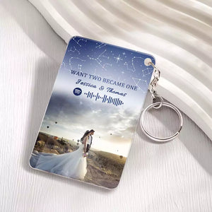 Custom Starry Sky Theme Spotify Glass Keychain/Plaque Gift for Lover