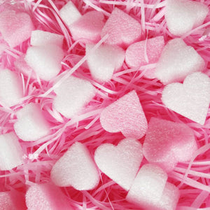 Pink Raffia+Heart Foam - Gift Box Filler - Myphotowallet