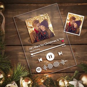 Spotify Plaque - Custom Spotify Code Music Plaque Gift For Christmas(4.7in x 6.3in)