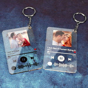 Custom Spotify Code Music Plaque Keychain-Spotify Glass(2.1in x 3.4in)