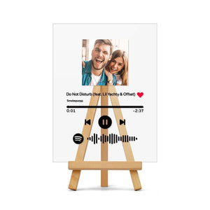Custom Spotify Plaque Wooden Stand